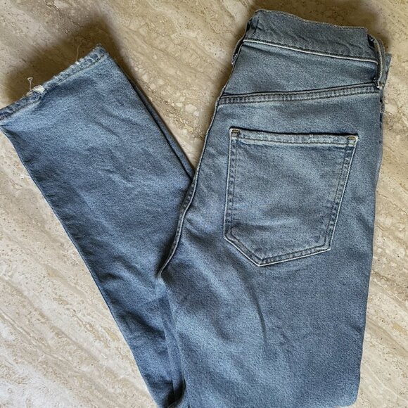 Agolde Riley High Rise Straight Crop Jean in Volt Size 25 - Picture 7 of 9